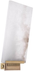 Casa Padrino lampada da parete di lusso alabastro / ottone antico 15 x 8 x A. 28,5 cm - Lampada da parete con paralume in alabastro - Qualità di Lusso