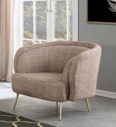 Casa Padrino luxury Art Deco living room armchair brown / gray / gold 85 x 90 x H. 100 cm - Living room furniture - Art Deco Furniture