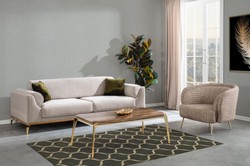 Casa Padrino luxury Art Deco living room armchair brown / gray / gold 85 x 90 x H. 100 cm - Living room furniture - Art Deco Furniture
