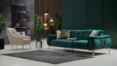 Casa Padrino Luxus Sessel Beige / Gold 58 x 80 x H. 94 cm - Wohnzimmer Sessel mit elegantem Muster - Wohnzimmer Möbel