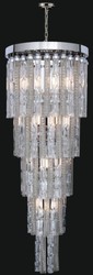 Casa Padrino lustre LED baroque de luxe argent Ø 50 x H. 80 cm - Magnifique lustre de style baroque - Qualité de Luxe