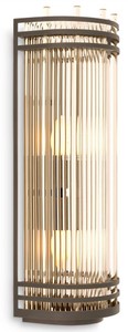 Casa Padrino lámpara de pared de lujo bronce 18,5 x 15 x A 53,5 cm - Elegante aplique de metal con pantalla de vidrio - Colección de Lujo