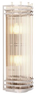 Casa Padrino lámpara de pared de lujo plata 18,5 x 15 x A 53,5 cm - Elegante aplique de metal con pantalla de vidrio - Colección de Lujo