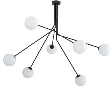 Casa Padrino Luxus Halogen Kronleuchter Bronzefarben / Weiß 192 x 192 x H. 85 cm - Moderner dimmbarer Kronleuchter mit runden Glas Lampenschirmen - Luxus Kollektion