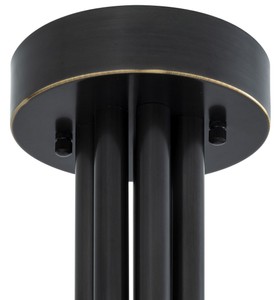 Casa Padrino Luxus Halogen Kronleuchter Bronzefarben / Weiß 192 x 192 x H. 85 cm - Moderner dimmbarer Kronleuchter mit runden Glas Lampenschirmen - Luxus Kollektion