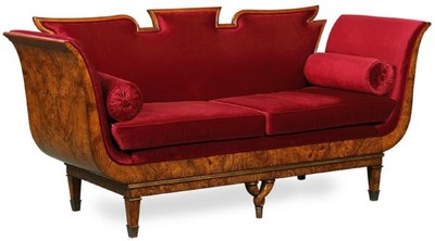 Luxus Barock Wohnzimmer Sofa Bordeauxrot Hellbraun Luxury Baroque Living Room Sofa Bordeaux Red Light Brown