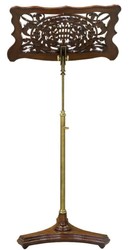 Casa Padrino luxury baroque mahogany music stand brown / brass 56 x 41 x H. 135 cm - Baroque decoration accessories - Furniture in baroque style