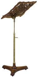 Casa Padrino luxury baroque mahogany music stand brown / brass 56 x 41 x H. 135 cm - Baroque decoration accessories - Furniture in baroque style