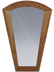 Casa Padrino specchio Art Déco in legno massello marrone 63 x 4 x A. 90 cm - Elegante specchio da parete realizzato in legno di frassino di alta qualità - Specchio soggiorno guardaroba - Mobili Art Déco