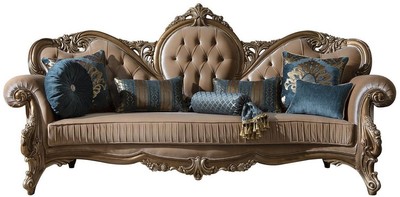 Luxus Barock Wohnzimmer Sofa Braun Gold Luxury Baroque Living Room Sofa Brown Gold