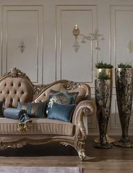 Luxus Barock Wohnzimmer Sofa Braun Gold Luxury Baroque Living Room Sofa Brown Gold