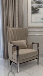 Casa Padrino luxury Art Deco velvet armchair gray / black / silver 70 x 75 x H. 100 cm - Noble living room armchair - Luxury Quality - Art Deco Furniture
