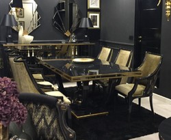 Barock Esszimmer Set Barock Esstisch mit 6 Stühlen Barock Esszimmer Möbel Baroque Dining Room Set Baroque Dining Table with 6 Chairs Baroque Dining Room Furniture