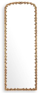 Casa Padrino espejo de lujo oro antiguo 92,5 x 7 x A. 245,5 cm - Espejo de pared de caoba - Espejo de cuerpo entero - Espejo de guardarropa - Colección de Lujo