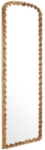 Casa Padrino Luxus Spiegel Antik Gold 92,5 x 7 x H. 245,5 cm - Mahagoni Wandspiegel - Ganzkörperspiegel - Garderobenspiegel - Luxus Kollektion