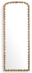 Casa Padrino espejo de lujo oro antiguo 92,5 x 7 x A. 245,5 cm - Espejo de pared de caoba - Espejo de cuerpo entero - Espejo de guardarropa - Colección de Lujo