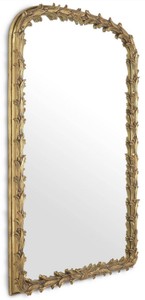 Casa Padrino Luxus Spiegel Antik Gold 93 x 6,5 x H. 130 cm - Mahagoni Wandspiegel - Wohnzimmer Spiegel - Garderobenspiegel - Luxus Kollektion