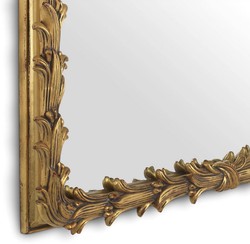 Casa Padrino luxury mirror antique gold 93 x 6.5 x H. 130 cm - Mahogany wall mirror - Living room mirror - Cloakroom mirror - Luxury Collection