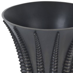 Casa Padrino luxury decorative vase bronze / black Ø 22 x H. 28 cm - Round brass flower vase with granite base - Luxury Quality