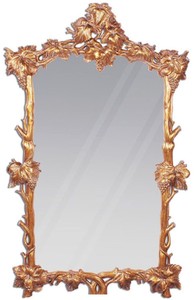 Casa Padrino luxury baroque mirror copper / gold 100 x 8 x H. 160 cm - Magnificent hand carved mahogany wall mirror in baroque style - Wardrobe Mirror - Living Room Mirror - Baroque Furniture