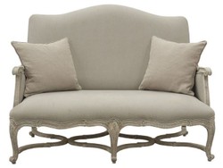 Casa Padrino canapé baroque de luxe gris / gris antique 150 x 100 x H. 115 cm - Canapé de salon avec coussins décoratifs - Mobilier baroque noble