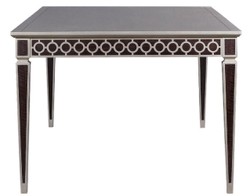 Casa Padrino tavolo da pranzo Art Déco di lusso nero / argento 240 x 110 x A. 78 cm - Tavolo da pranzo nobile - Mobili per Sala da Pranzo Art Déco