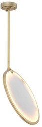 Casa Padrino designer LED chandelier brass / alabaster Ø 54.5 x H. 61 cm - Modern chandelier with alabaster lampshade - Luxury Quality