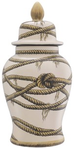 Casa Padrino luxury porcelain vase beige Ø 31 x H. 67 cm - Round flower vase with lid - Decorative Accessories