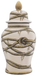 Casa Padrino luxury porcelain vase beige Ø 31 x H. 67 cm - Round flower vase with lid - Decorative Accessories