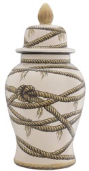 Casa Padrino luxury porcelain vase beige Ø 31 x H. 67 cm - Round flower vase with lid - Decorative Accessories