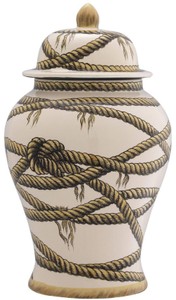 Casa Padrino luxury porcelain vase beige Ø 23 x H. 43 cm - Round flower vase with lid - Decorative Accessories