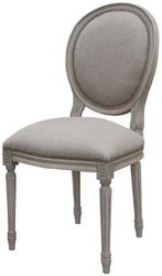 Casa Padrino set di sedie per sala da pranzo medaglione barocco di lusso grigio 48 x 50 x A. 95 cm - Sedie per sala da pranzo fatte a mano in stile barocco - Mobili per sala da pranzo barocco