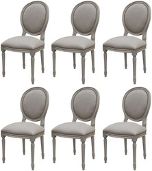 Casa Padrino set di sedie per sala da pranzo medaglione barocco di lusso grigio 48 x 50 x A. 95 cm - Sedie per sala da pranzo fatte a mano in stile barocco - Mobili per sala da pranzo barocco Casa Padrino set di sedie per sala da pranzo medaglione barocco di lusso grigio 48 x 50 x A. 95 cm - Sedie per sala da pranzo fatte a mano in stile barocco - Mobili per sala da pranzo barocco