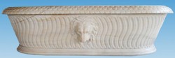 Luxus Barock Marmor Badewanne Löwenkopf Weiß Luxury Baroque Marble Bathtub Lion Head White