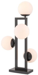 Casa Padrino luxury table lamp bronze / white 35 x 37.5 x H. 65.5 cm - Elegant desk lamp with round glass lampshades - Luxury Lights