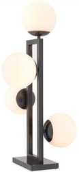 Casa Padrino luxury table lamp bronze / white 35 x 37.5 x H. 65.5 cm - Elegant desk lamp with round glass lampshades - Luxury Lights