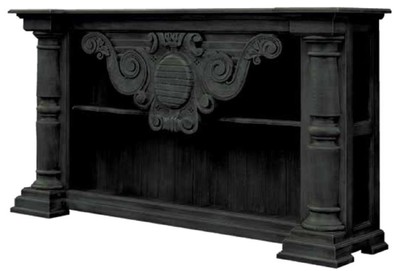 Casa Padrino console de style campagnard de luxe noir 170 x 40 x H. 100 cm - Table console en bois massif fabriquée à la main - Meubles en bois massif de style campagnard noble