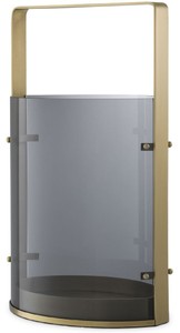 Casa Padrino Luxus Kerzenleuchter Antik Messingfarben / Grau 29,5 x 21 x H. 50 cm - Gastronomie Accessoires - Luxus Qualität