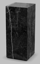 Casa Padrino table d'appoint de luxe en marbre noir 30 x 30 x H. 70 cm - Colonne en Marbre Déco - Mobilier de Salon de Luxe en Marbre