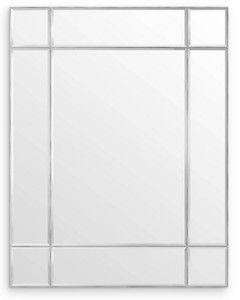 Casa Padrino miroir mural de luxe argent 140 x 4 x H. 180 cm - Miroir de salon - Miroir de chambre - Miroir d'armoire - Meubles de Luxe