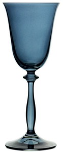 Casa Padrino set di 6 bicchieri da vino bianco barocco di lusso blu Ø 8,5 x A. 21 cm - Bicchieri da vino fatti a mano - Accessori per Hotel e Ristoranti - Qualità di Lusso