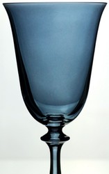 Casa Padrino luxury baroque white wine glass set of 6 blue Ø 8.5 x H. 21 cm - Handmade wine glasses - Hotel & Restaurant Accessories - Luxury Quality