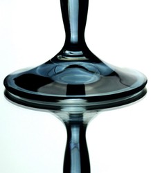 Casa Padrino luxury baroque white wine glass set of 6 blue Ø 8.5 x H. 21 cm - Handmade wine glasses - Hotel & Restaurant Accessories - Luxury Quality