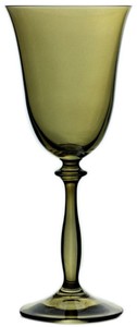Casa Padrino set di 6 bicchieri da vino bianco barocco di lusso ambra Ø 8,5 x A. 21 cm - Bicchieri da vino fatti a mano - Accessori per Hotel e Ristoranti - Qualità di Lusso