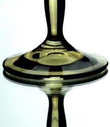 Casa Padrino luxury baroque white wine glass set of 6 amber Ø 8.5 x H. 21 cm - Handmade wine glasses - Hotel & Restaurant Accessories - Luxury Quality