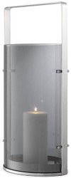 Casa Padrino portacandele di lusso argento / grigio 29,5 x 21 x A. 65 cm - Accessori Gastronomia - Qualità di Lusso

