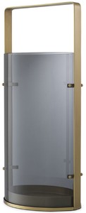 Casa Padrino Luxus Kerzenleuchter Antik Messingfarben / Grau 29,5 x 21 x H. 65 cm - Gastronomie Accessoires - Luxus Qualität