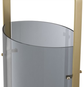 Casa Padrino Luxus Kerzenleuchter Antik Messingfarben / Grau 29,5 x 21 x H. 65 cm - Gastronomie Accessoires - Luxus Qualität