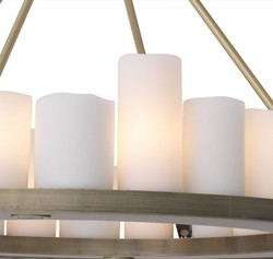 Casa Padrino lustre LED de luxe laiton / blanc Ø 90 x H. 65 cm - Lustre rond moderne avec télécommande - Qualité de Luxe