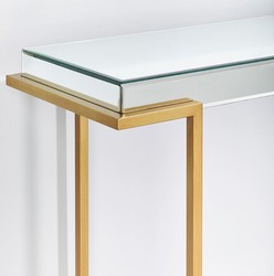 Casa Padrino console de luxe bronze 116 x 39 x H. 79 cm - Table console en miroir avec pieds en métal - Mobilier de Luxe